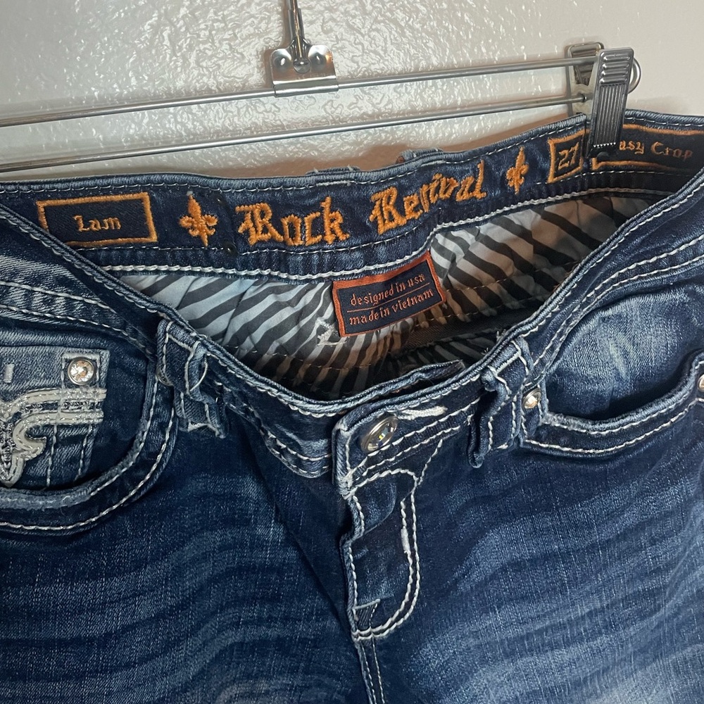 Rock Revival Lam Easy Crop Jeans size 27 - Picture 5 of 7